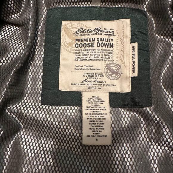 Eddie Bauer 650 Goose Down Fill Women’s Puffer Coat S - Picture 4 of 5